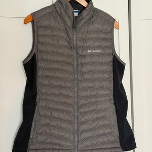 Columbia Black and Gray Puffer Vest